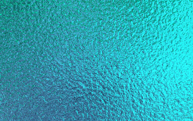Teal green blue foil paper texture background.