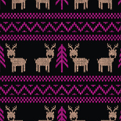 Nordic pattern illustration vector. New Year or winter design. Sweater ornaments for scandinavian pattern. Vector illustration.