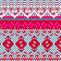 Nordic pattern illustration vector. New Year or winter design. Sweater ornaments for scandinavian pattern. Vector illustration.