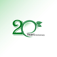 20 year anniversary design vector template illustration