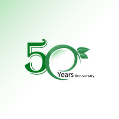 50 year anniversary design vector template illustration