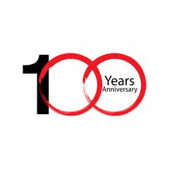 100 year anniversary design vector template illustration