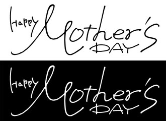 手書き文字『Happy Mother's Day（母の日）』