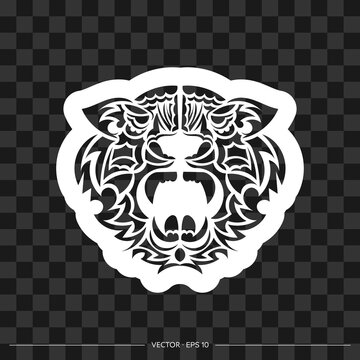 Tiger print in boho style. Good for clothes. Vector
