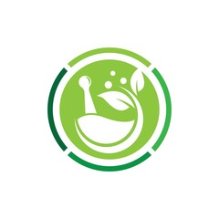 Natural medicine logo images illustration