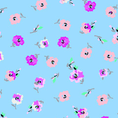 Floral seamless pattern For textile, wallpapers, print, wrapping paper. Vector stock illustration.