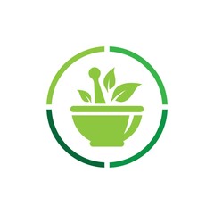 Natural medicine logo images illustration