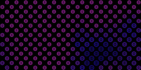 Dark Purple vector pattern with magic elements.