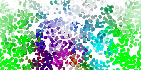 Light pink, green vector pattern with abstract shapes.