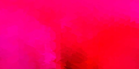 Light pink vector triangle mosaic background.