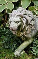 lion statue in the garden