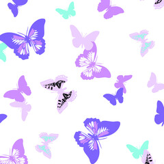 Obraz na płótnie Canvas Butterfly vector pattern seamless background , for wrapping paper, greeting cards, posters, invitation