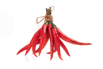 Fresh chili isolated on white background.