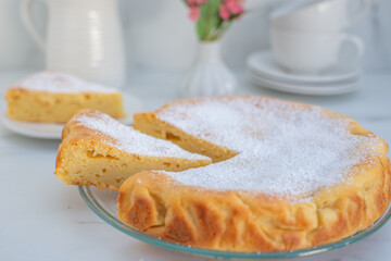 home made ricotta vanilla cheesecake