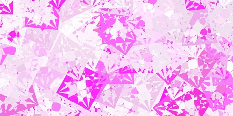 Light Pink, Yellow vector backdrop with triangles, lines.