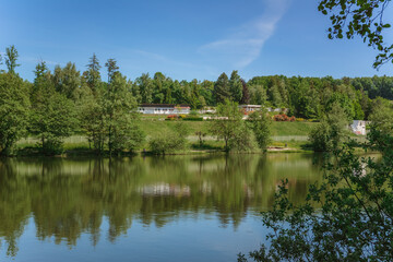 Fototapeta na wymiar Lac des Dronières, Cruseilles
