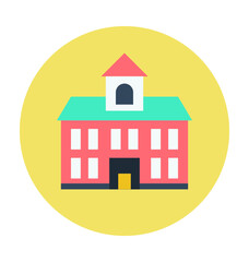Fototapeta premium Historic Building Colored Vector Illustration