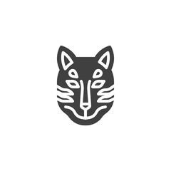 Obraz na płótnie Canvas Japanese fox mask vector icon