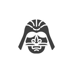 Japanese warrior vector icon