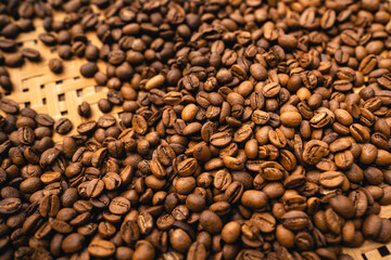 Home-made roasted coffee beans