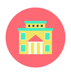 Fototapeta premium Large Home Colored Vector Illustration