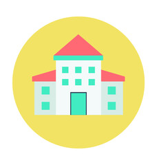 Fototapeta premium Large Home Colored Vector Illustration