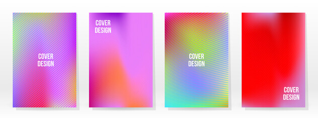 Minimal Poster. Pastel Soft. Rainbow Gradient Set