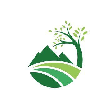 Nature view logo illustration