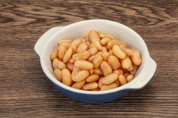White beans kidney in the bowl