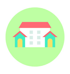 Large Home Colored Vector Illustration