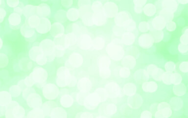 Green white luxury focus blur background. Abstract bokeh soft light gradient for concept ecology with graphic design poster banner and backdrop.