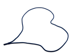 shoelaces with hearts isolated