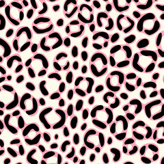 Abstract animal skin leopard seamless pattern design. Jaguar, leopard, cheetah, panther fur. Seamless camouflage background for fabric, textile, design, cover, wrapping.