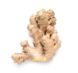 Fresh ginger on white background