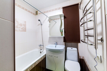 Clean and fresh bathroom in light colors