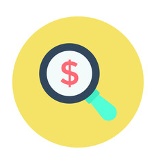 Searching Finance Colored Vector Icon