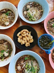 thai noodle soup with pork