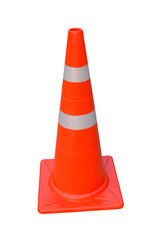 Traffic cone isolated on white background.