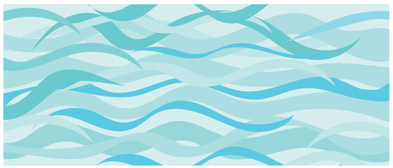 Background with waves of the sea, template for splash. Blue, brown and yellow are trendy pastel shades for summer designs.