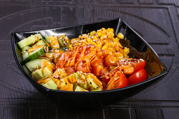 Hawaian cuisine - Poke with Salmon