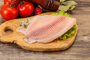 Raw tilapia fish for cooking