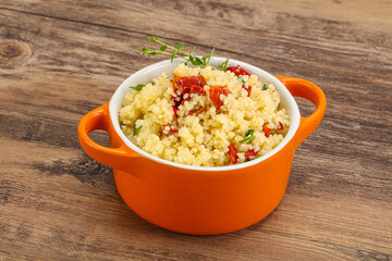 Vegetarian uisine - couscous with vegetables