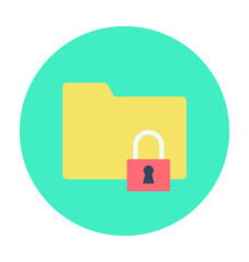 Locked Folder Colored vector Icon