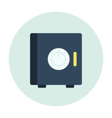 Bank Vault Colored Vector Icon