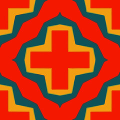 Geometric vector pattern with triangular elements. Seamless abstract ornament for wallpapers and backgrounds.
