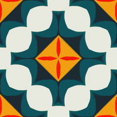 Geometric vector pattern with triangular elements. Seamless abstract ornament for wallpapers and backgrounds.
