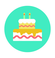 Cake Colored Vector Icon