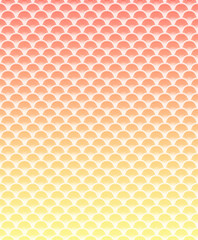 パターン素材　うろこ模様　（1）　赤から黄