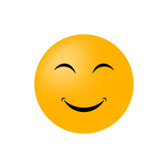 Emoticon face isolated on white background. Vector icon