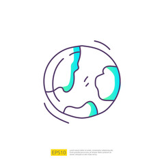 travel holiday tour and vacancy concept vector illustration. world doodle gradient fill line icon sign symbol